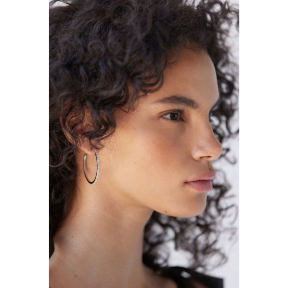 UO Rhinestone Hoop Earring Set - Picture 3 of 5